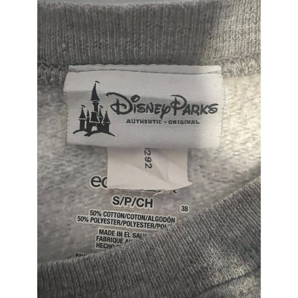 Disney Sweatshirt Men Small Gray Pull Over Sweater Parks Resort Land Mickey And - Picture 4 of 9